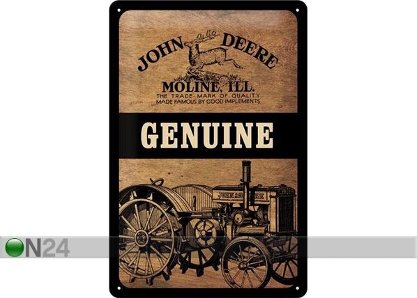 Металлический постер в ретро-стиле John Deere Genuine 20x30cm