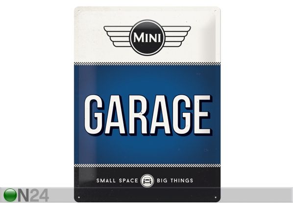 Металлический постер в ретро-стиле Mini Garage 30x40 cm