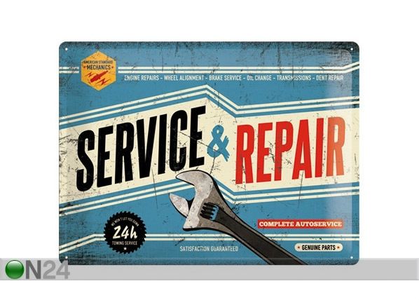 Металлический постер в ретро-стиле Service & Repair 30x40 см