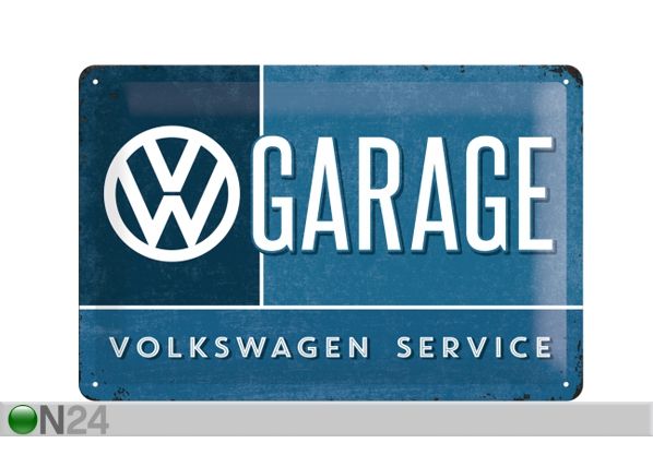 Металлический постер в ретро-стиле VW Garage 20x30 cm