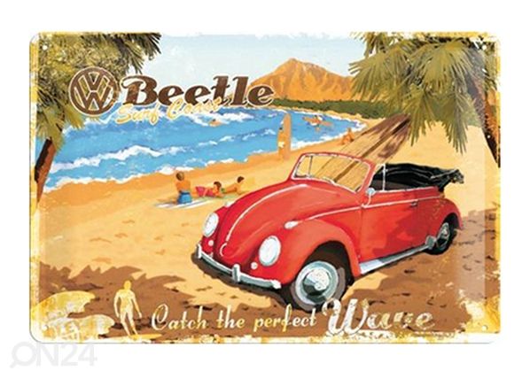 Металлический постер WV Beetle 20x30 см