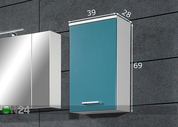 Навесной шкаф в ванную Colori размеры