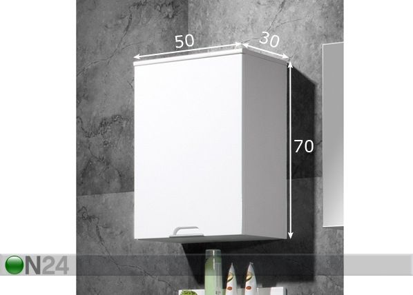 Навесной шкаф в ванную Liquid размеры