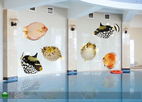 Наклейка для стекла Fish Set 130x64 cm