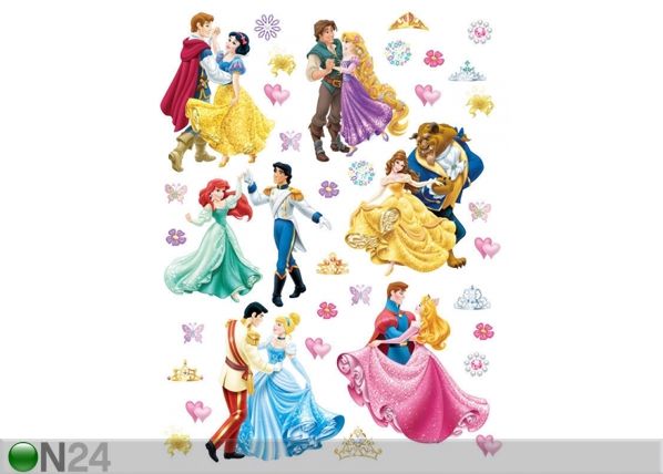 Настенная наклейка Disney princesses and princes 65x85 см