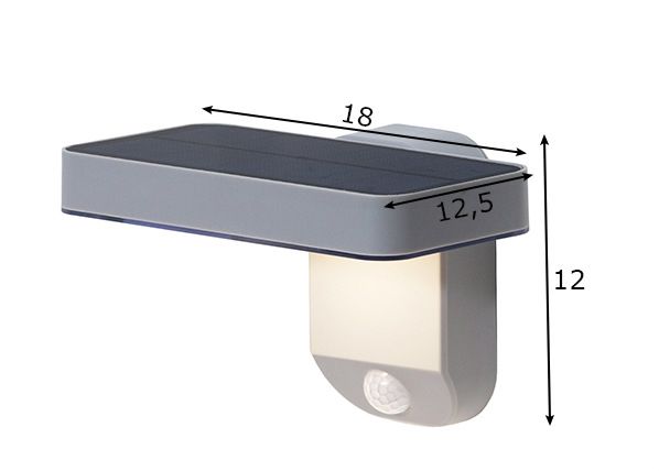 Настенный светильник с солнечной панелью размеры