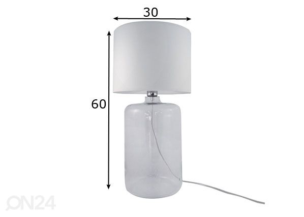 Настольная лампа Amarsa White размеры