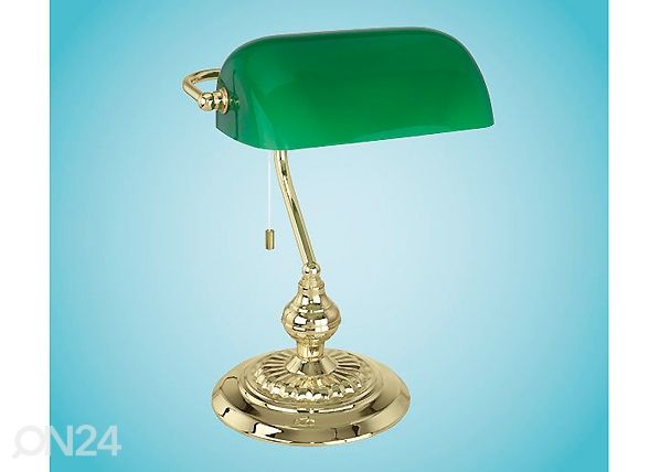 Настольная лампа Banker зелёная