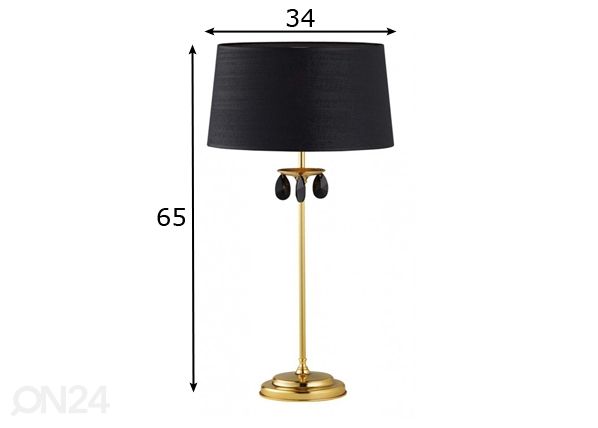Настольная лампа Egida Black размеры