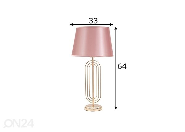 Настольная лампа Glam, золотистый/розовый размеры