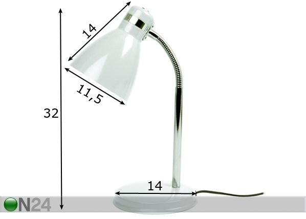Настольная лампа Study размеры