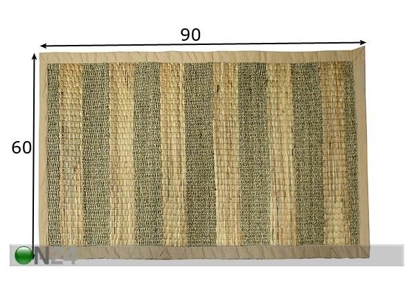 Натуральный ковёр 60x90 cm размеры