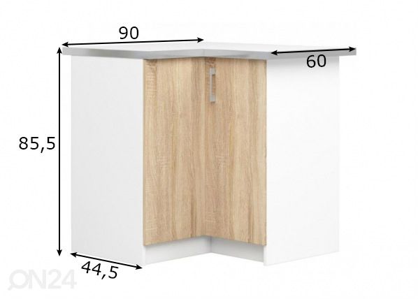 Нижний кухонный шкаф размеры
