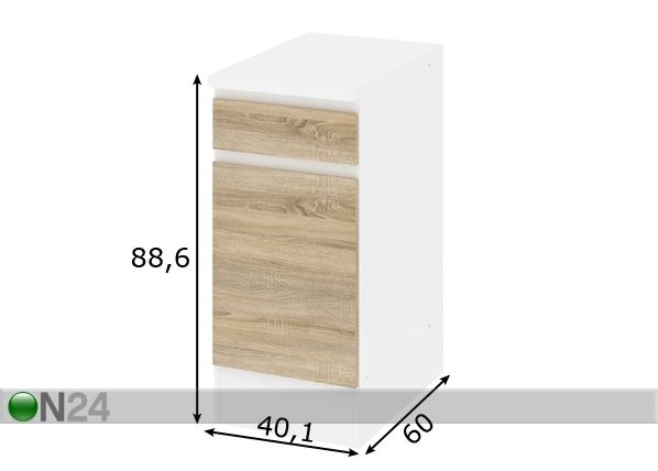 Нижний кухонный шкаф IQ размеры