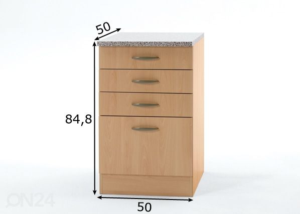 Нижний кухонный шкаф Klassik 50 размеры