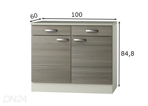Нижний кухонный шкаф Vigo 100 cm размеры