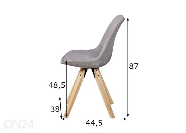 Обеденные стулья Lima, 2 шт размеры