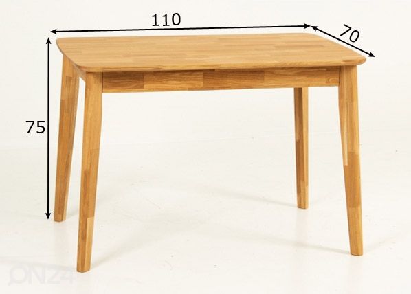 Обеденный стол 110x70 cm размеры