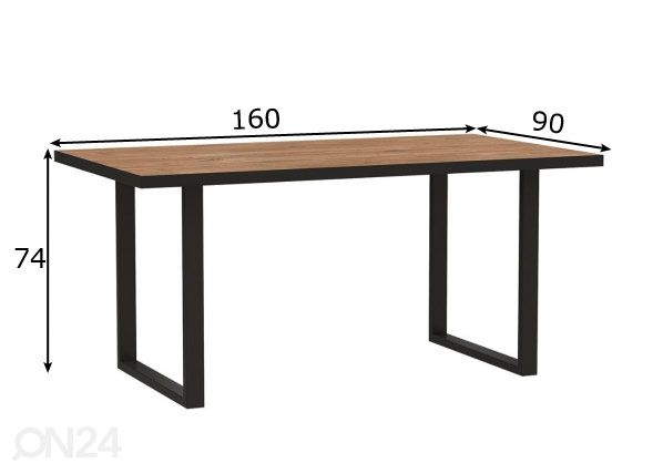 Обеденный стол 160x90 cm размеры