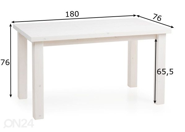 Обеденный стол 180x78 cm размеры