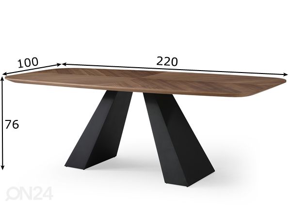 Обеденный стол 220x100 cm размеры
