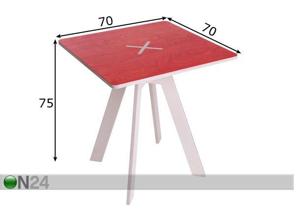 Обеденный стол 70x70 cm размеры