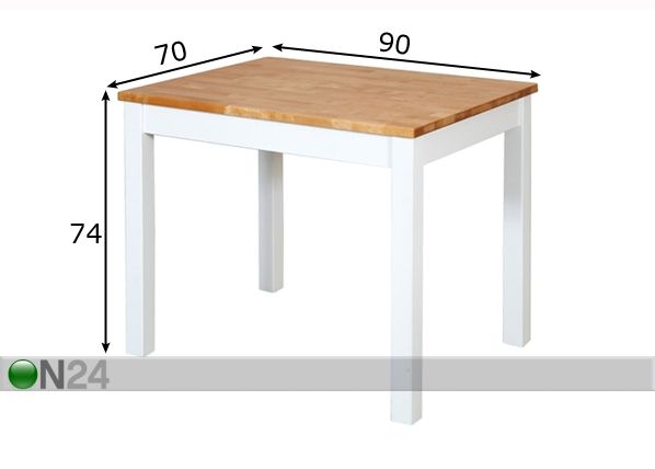 Обеденный стол 70x90 cm размеры