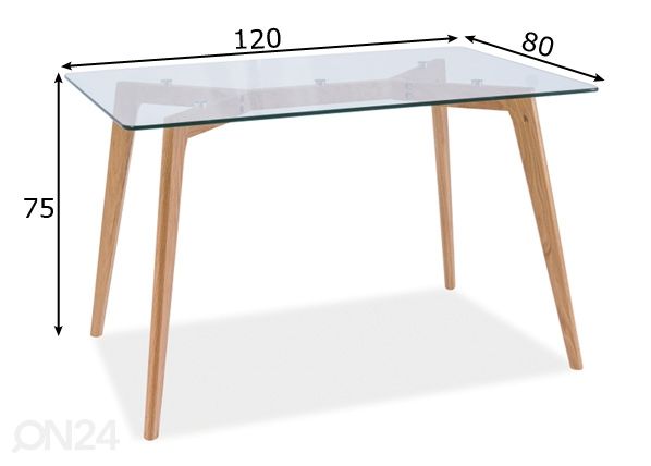 Обеденный стол 80x120 cm размеры