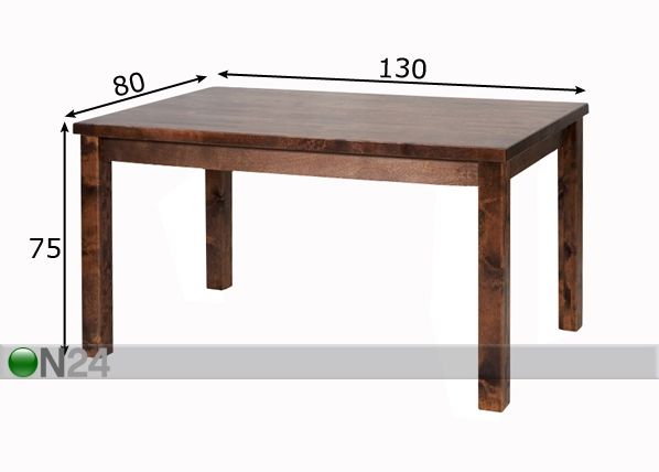 Обеденный стол 80x130 cm размеры