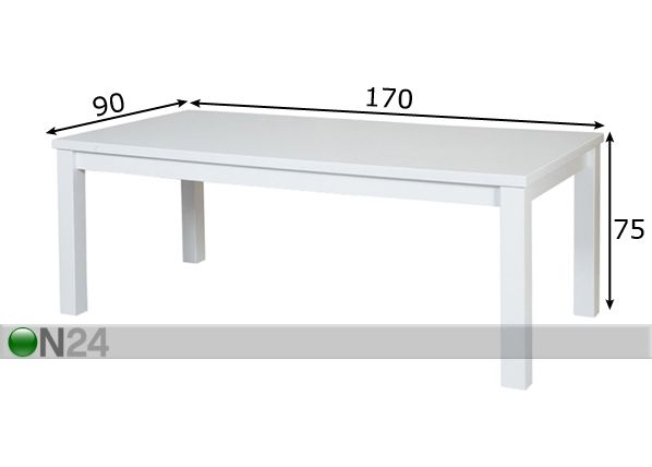 Обеденный стол 90x170 cm размеры
