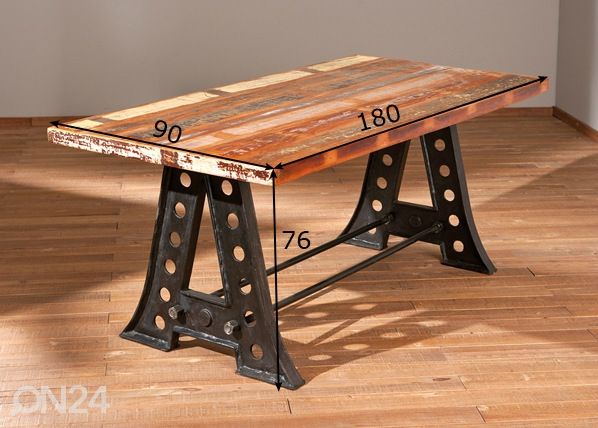 Обеденный стол Amar 180x90 cm размеры