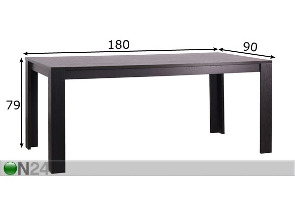 Обеденный стол Austin 180x90 cm размеры