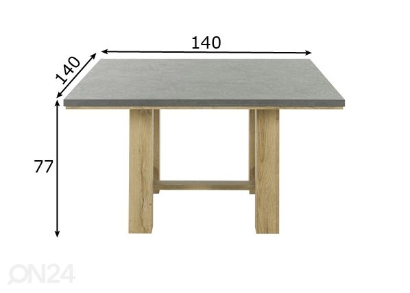 Обеденный стол Broceliande 140x140 cm размеры