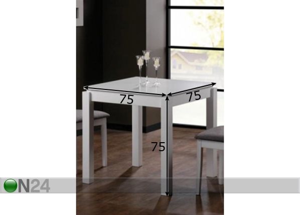Обеденный стол Caira 75x75 cm размеры