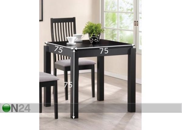 Обеденный стол Caira 75x75 cm размеры