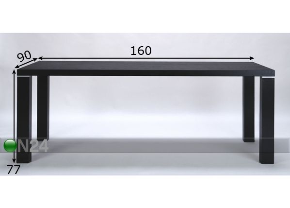 Обеденный стол Classico 90x160 cm размеры