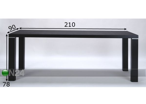 Обеденный стол Classico 90x210 cm размеры