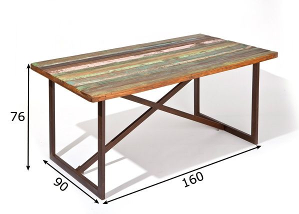 Обеденный стол Colori 160x90 cm размеры