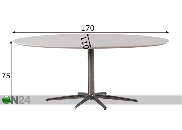 Обеденный стол Edmond 170x110 cm размеры