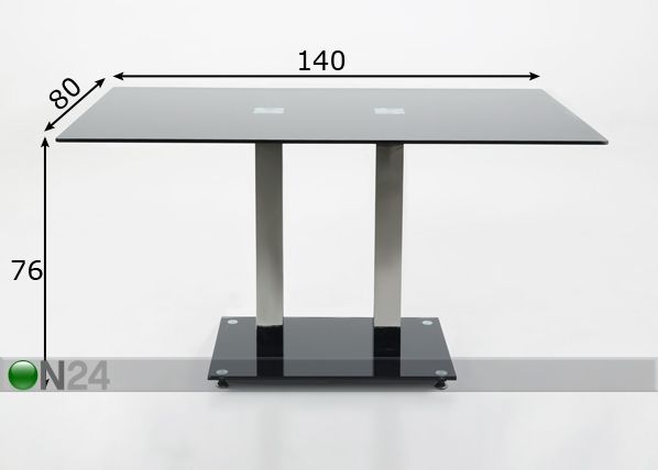 Обеденный стол Elkin 80x140 cm размеры