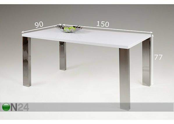 Обеденный стол Ella 90x150 cm размеры
