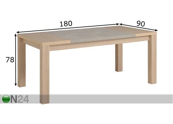 Обеденный стол Gossip 180x90 cm размеры