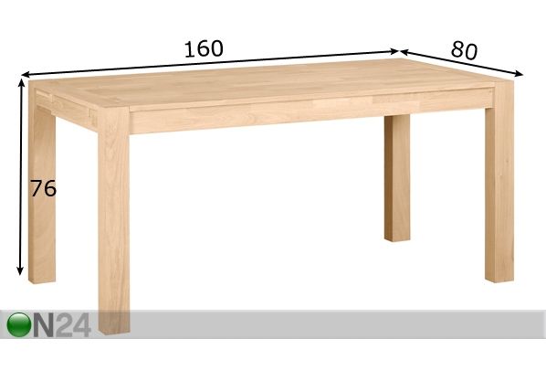 Обеденный стол Harper 160x80 cm размеры