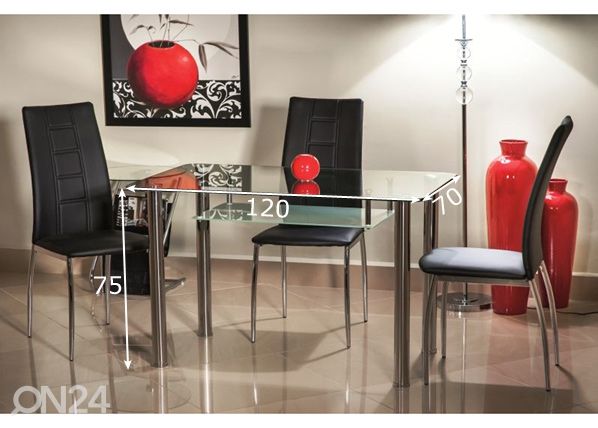 Обеденный стол Hektor 70x120 cm размеры