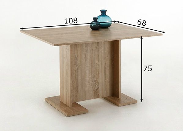 Обеденный стол Ines III 68x108 cm размеры