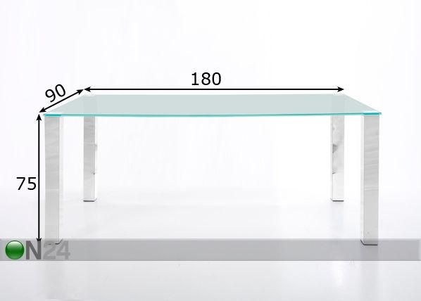 Обеденный стол Kante 90x180 cm размеры