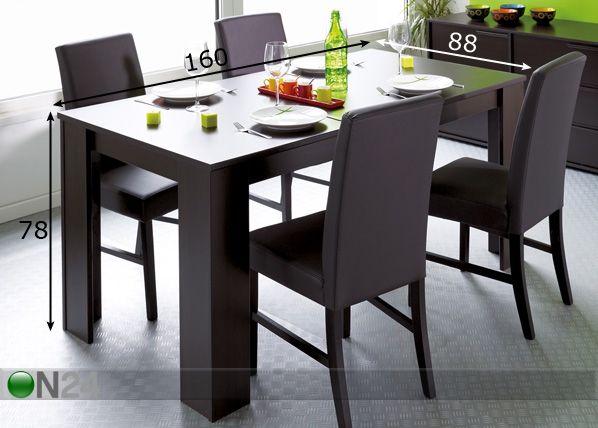 Обеденный стол Karan 88x160 cm размеры