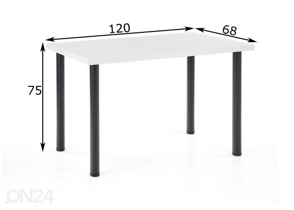 Обеденный стол Modex 120x68 cm размеры