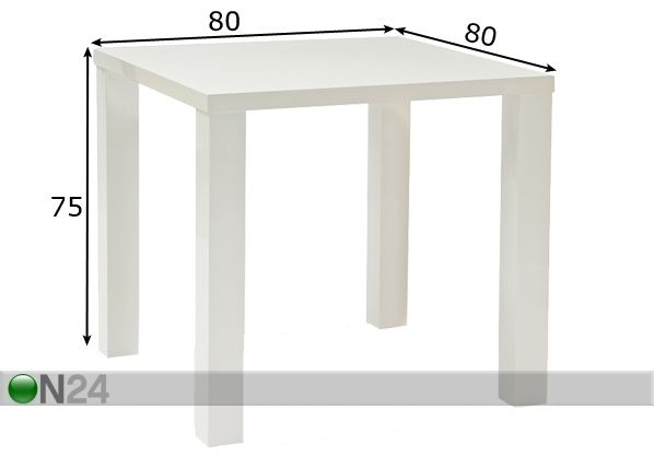 Обеденный стол Montego 80x80 cm размеры