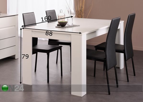 Обеденный стол Nolita 88x160 см размеры